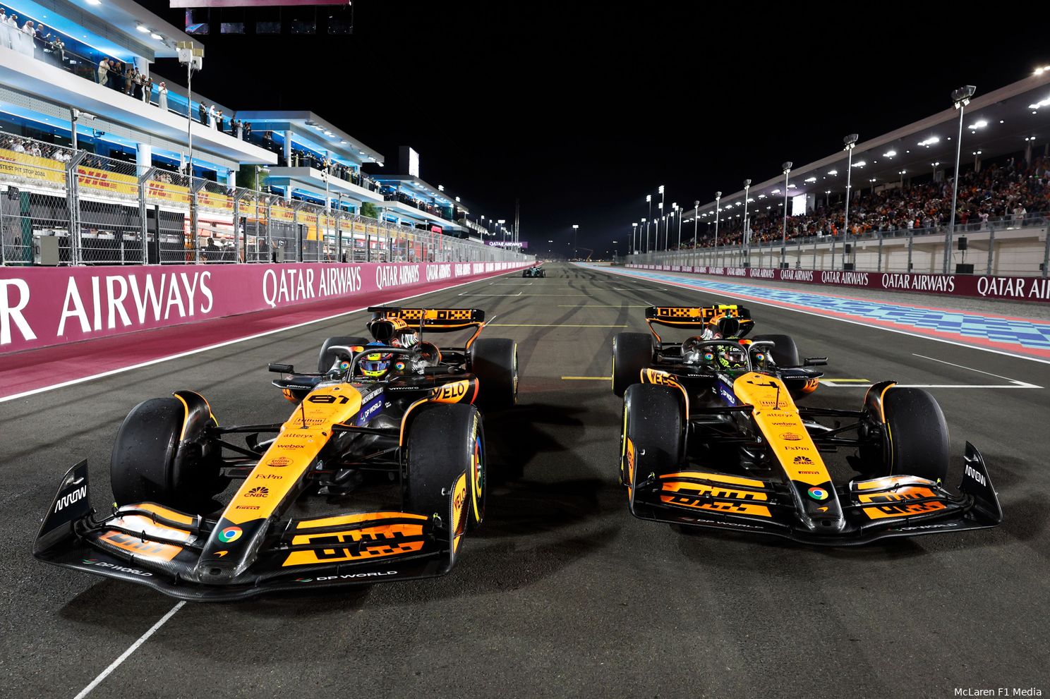 lando norris oscar piastri sprintrace win mclaren qatar 2024