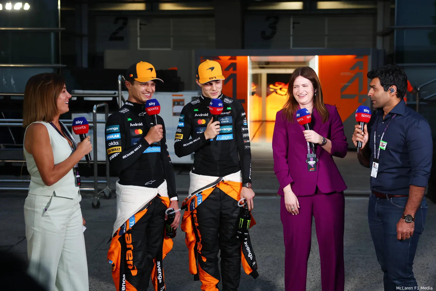 lando norris oscar piastri win china media sky sports mclaren