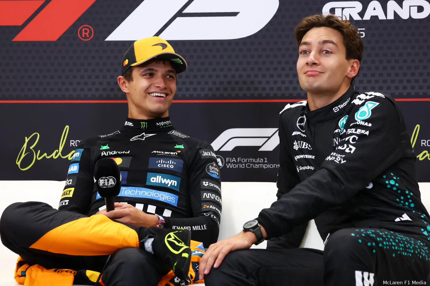 lando-norris-mclaren-gp-hongarije-2025-zondag-george-russell-mercedes