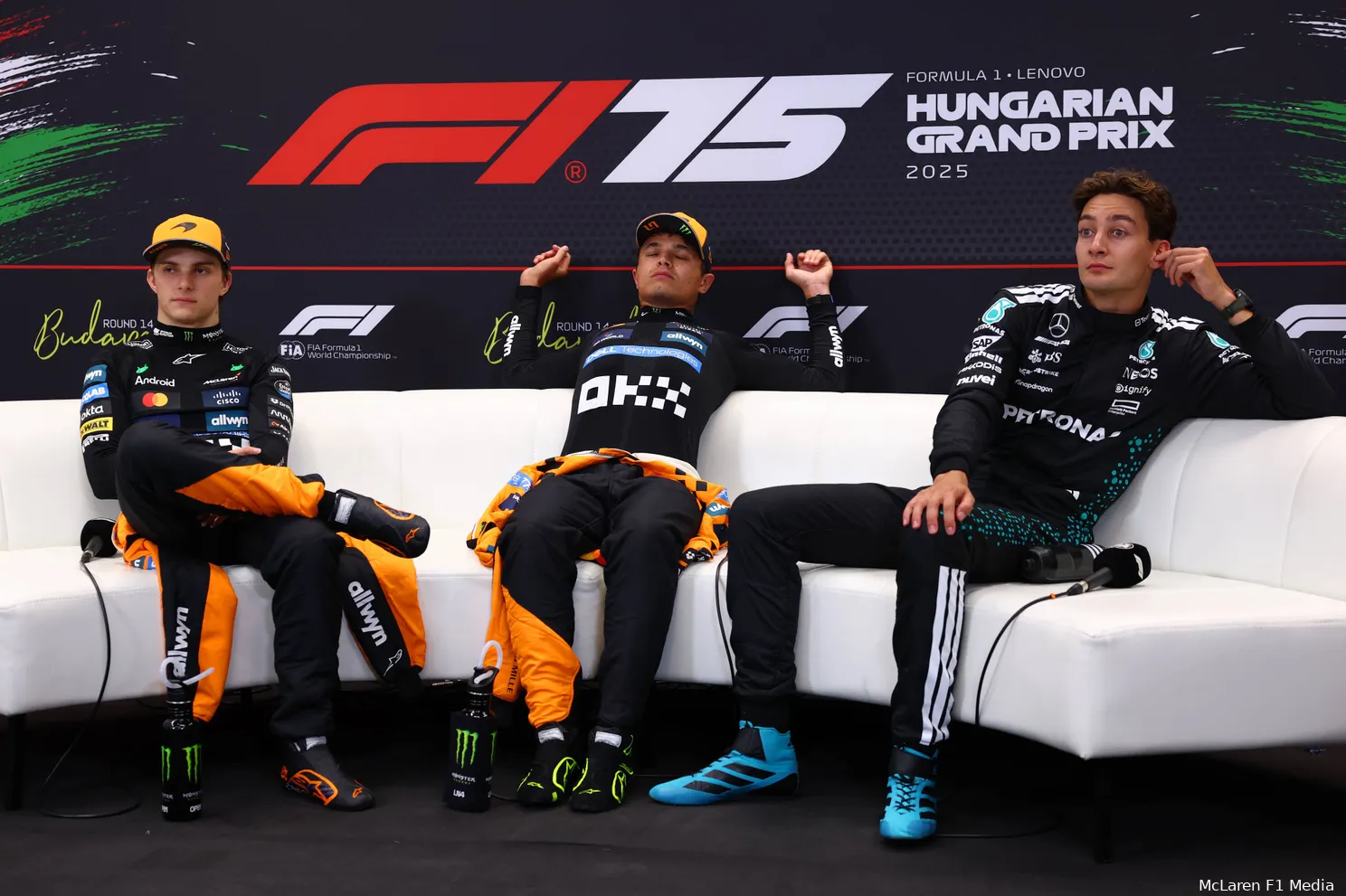 lando-norris-mclaren-gp-hongarije-2025-zondag-oscar-piastri-george-russell