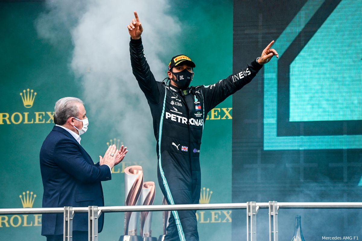 Hamilton perfecte tien in Power Rankings, Verstappen buiten top tien