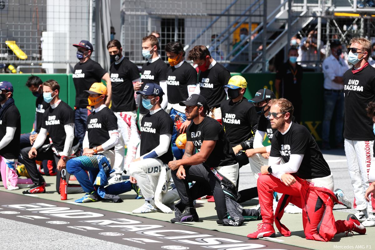 Hamilton laat zich niet tegenhouden door verbod FIA: 'Voor mij verandert dit niets'