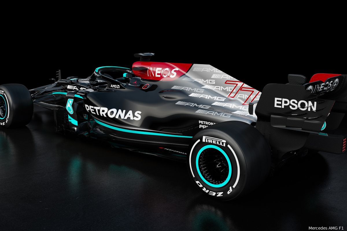 F1 Techniek | Verborgen vloer-details te zien op nieuwe Mercedes W12
