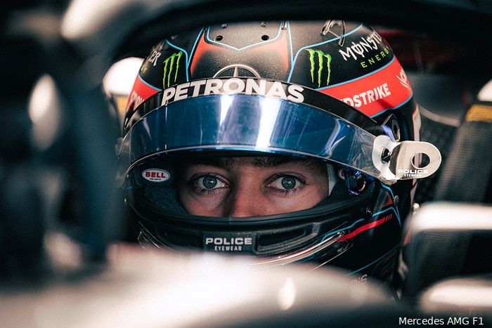 Russell ziet veiligheidsrisico door stuiterende F1-auto's: 'Vooral bij Leclerc'