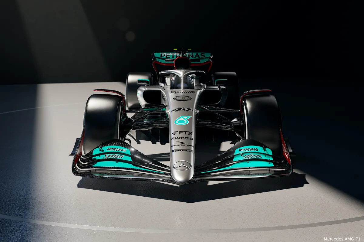 Foto's: Mercedes gaat terug naar zilver met de W13 van Hamilton en Russell