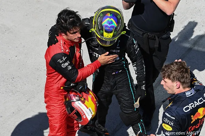 lewis hamilton carlos sainz max verstappen mercedes ferrari red bull racing gp canada 2022 2