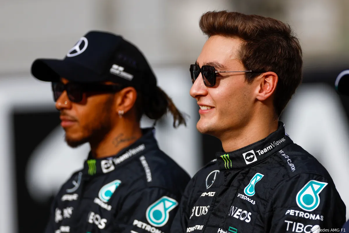 lewis hamilton george russell mercedes f1 gp abu dhabi 2022
