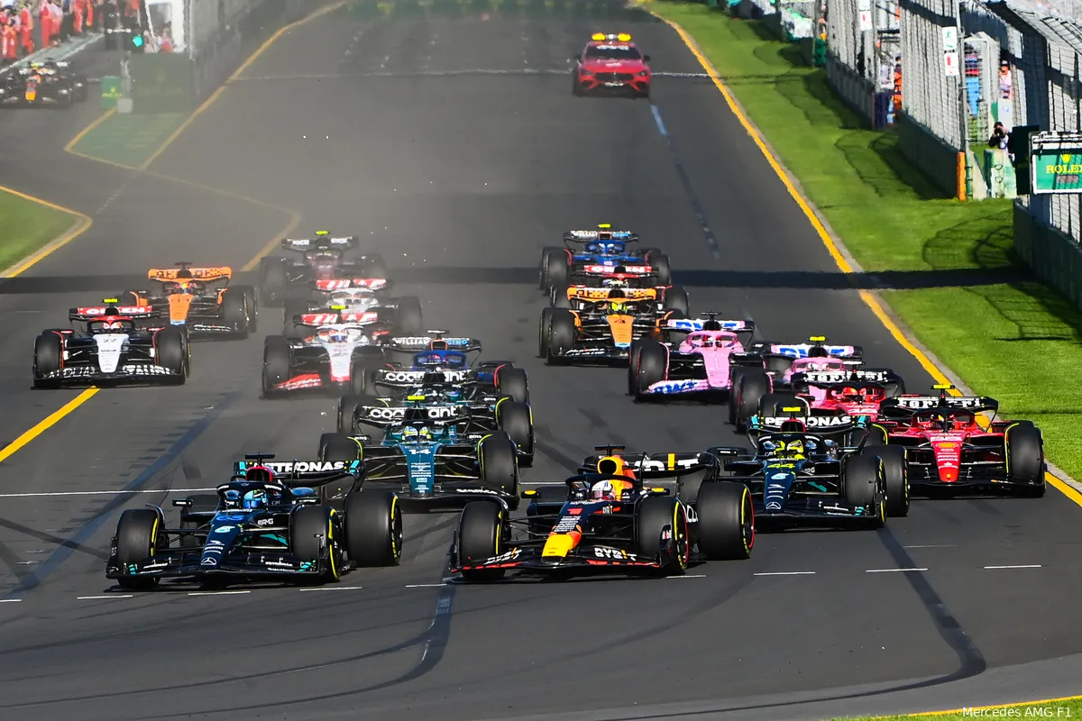 mercedes red bull ferrari start race australie 2023