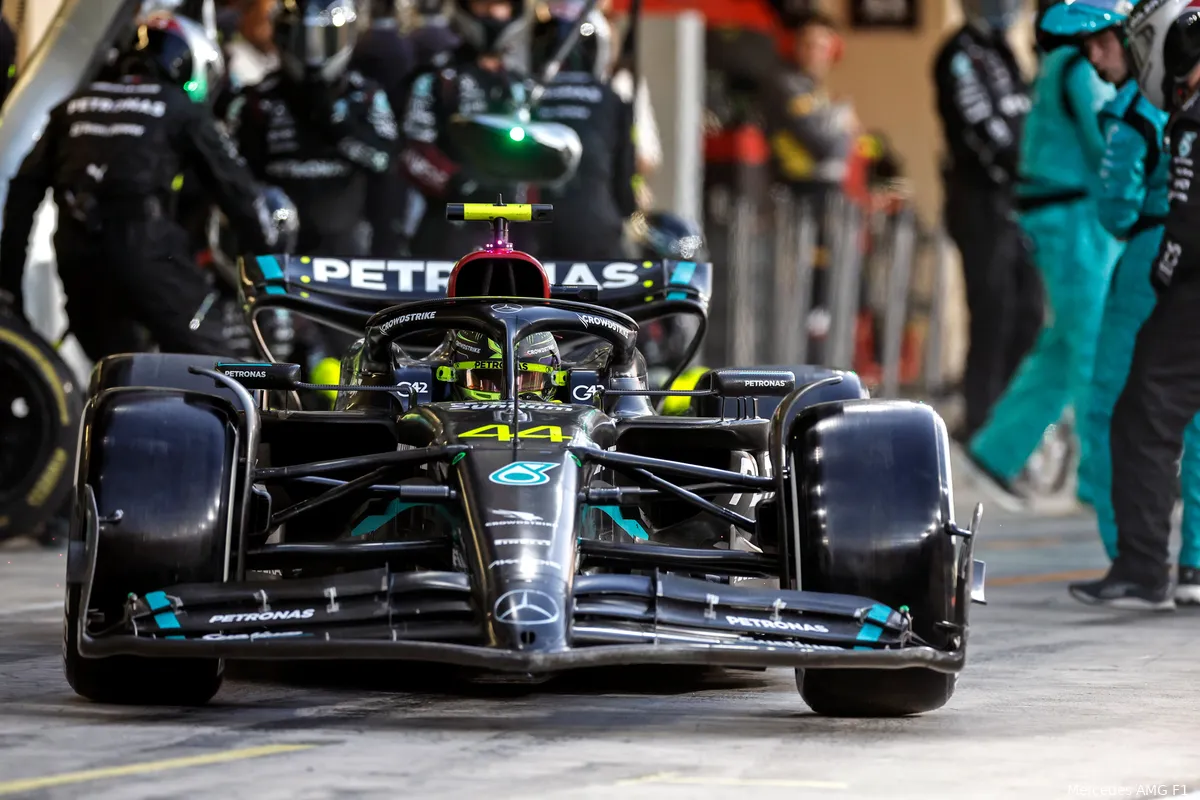 Foto 7. Lewis Hamilton in de W14, AbuDhabi 2023.