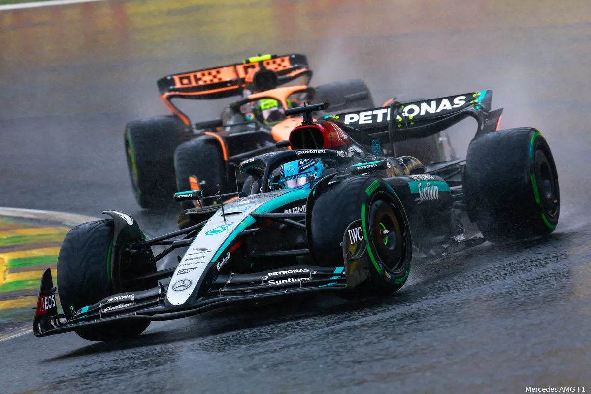 george russell mercedes lando norris 2024 brazilie mclaren