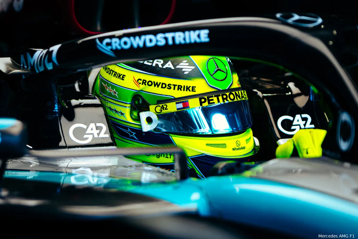 lewis hamilton mercedes 2024 brazilie sprintweekend vrijdag helm