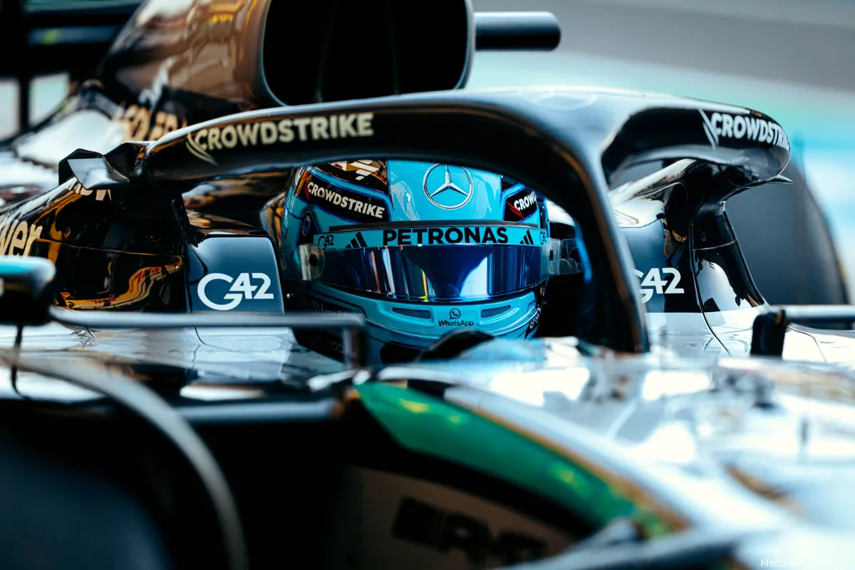 george russell mercedes zaterdag bahrein 2025