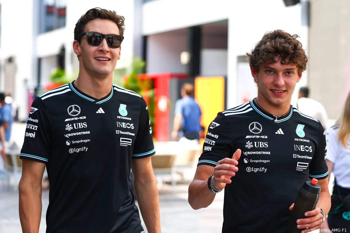 mercedes george russell andrea kimi antonelli gp saoedi arabie 2025 zaterdag 3