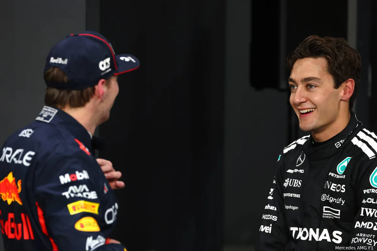 mercedes george russell max verstappen red bull racing gp saoedi arabie 2025 zaterdag