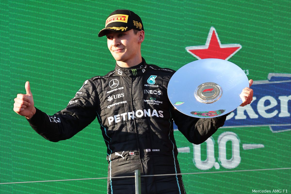 Russell eerlijk over strategie tijdens GP Miami: 'Was gewoon een toevalstreffer'