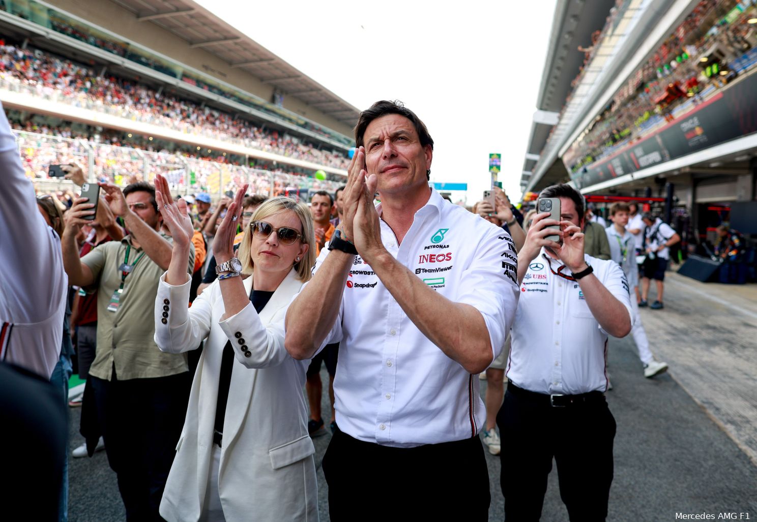 toto wolff susie wolff spanje klappen podium