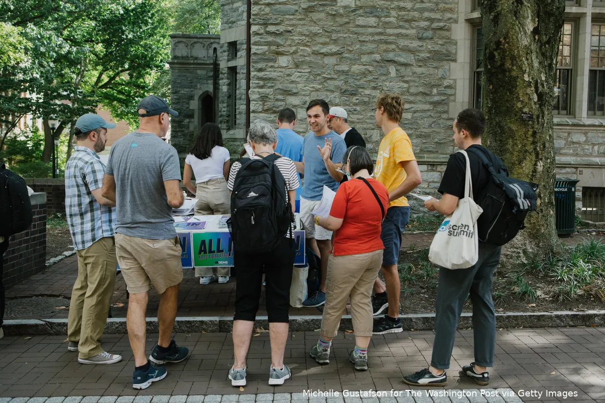 Voter registration at the University of Pennsylvania