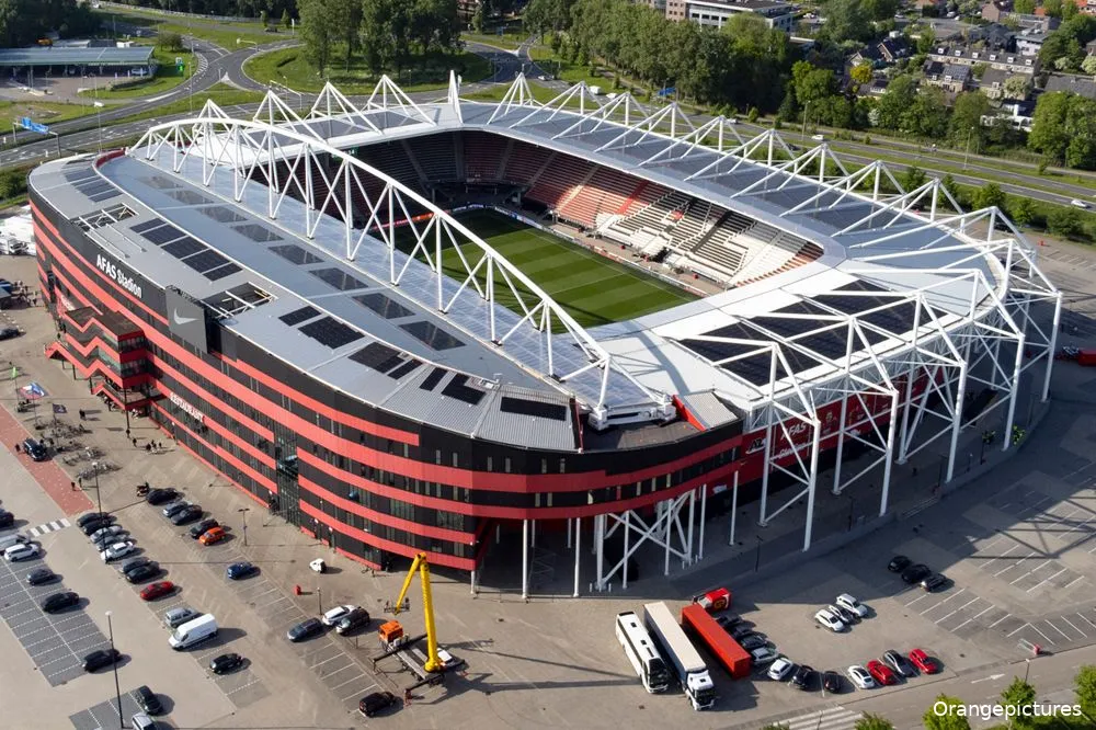 afas stadion drone view az alkmaar 2024