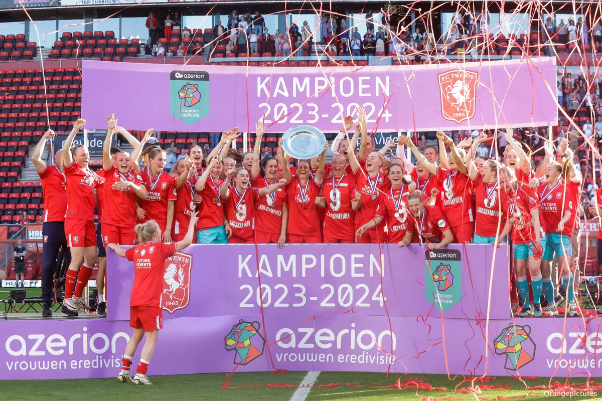 kampioen schaal fc twente vrouwen 2024 grolsch veste ceremonie