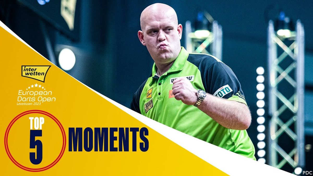 VIDEO Dit waren de vijf hoogtepunten tijdens de European Darts Open