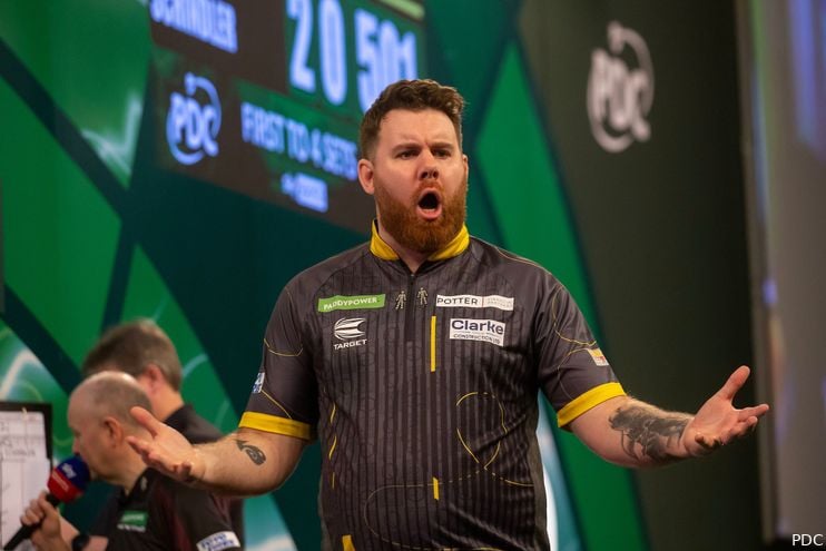 Scott Williams shocks the world to upset Michael van Gerwen and reach ...