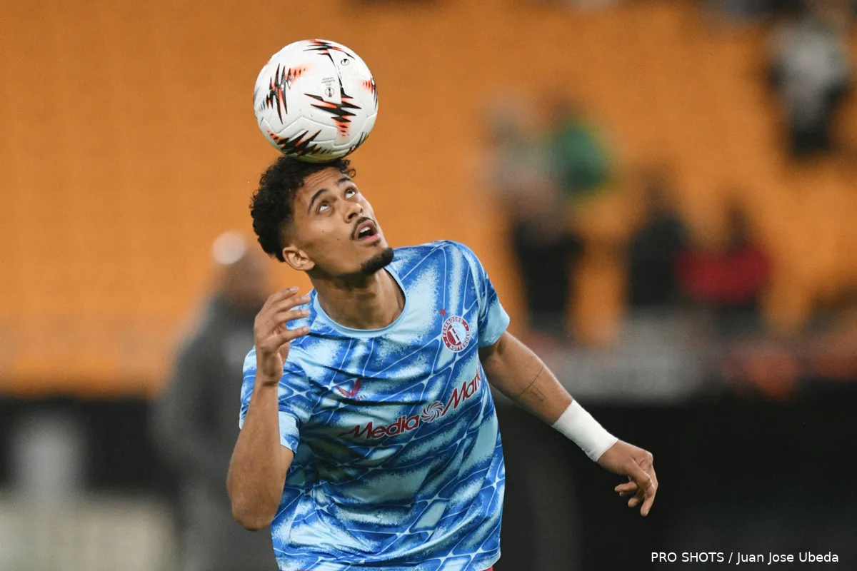Gonçalo Borges tijdens een wedstrijd van Feyenoord in de Europa League.