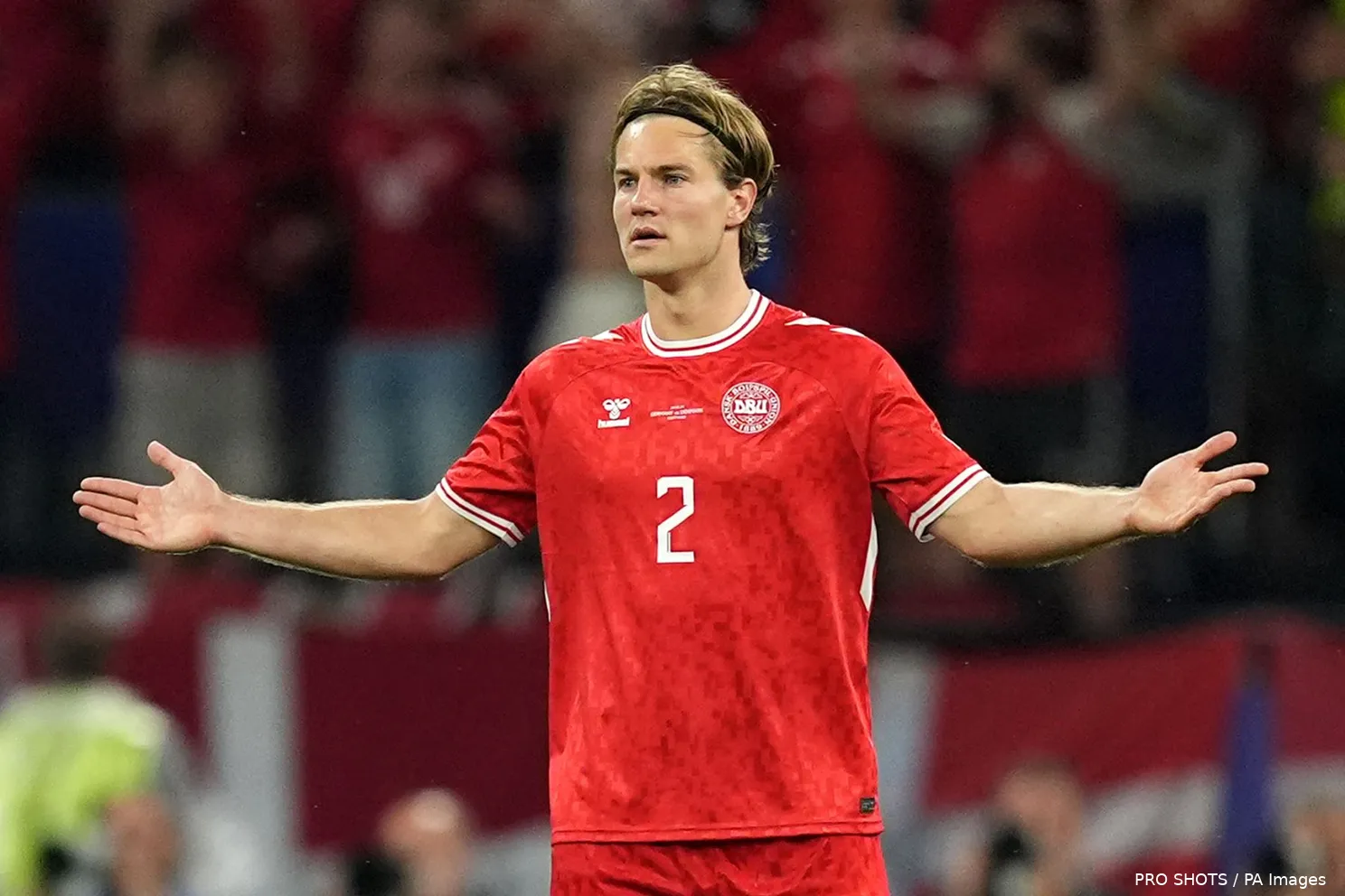 joachim andersen close up onbegrip duitsland denemarken ek euro 2024