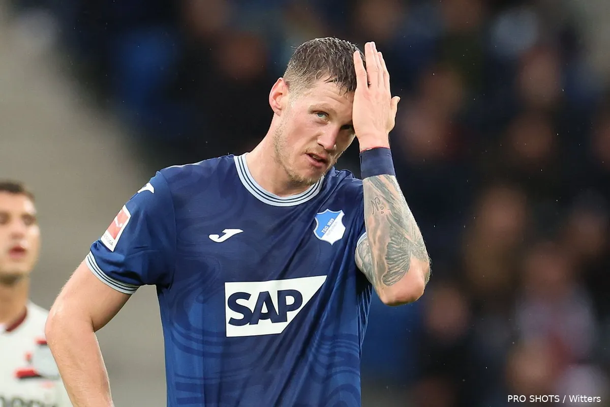 wout weghorst hoffenheim hand gezicht 2023 24