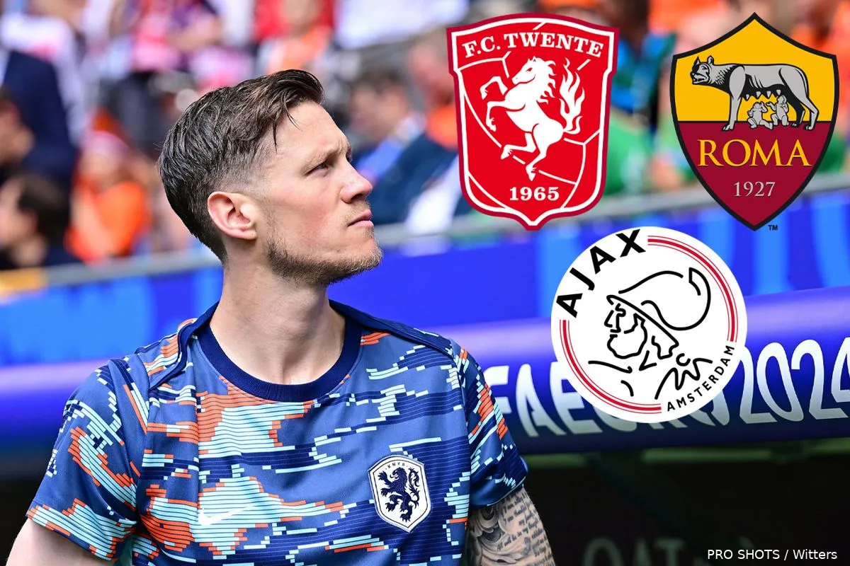 wout weghorst fc twente ajax as roma logos 2024