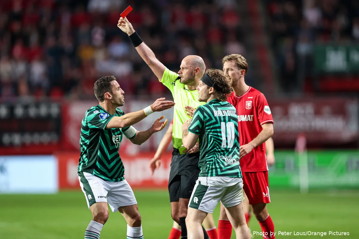 fc twente fortuna sittard 2023 2024 rode kaart rob dieperink