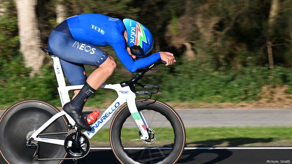 Cycling news: Team Ineos cyclist Filippo Ganna of Italy attempting