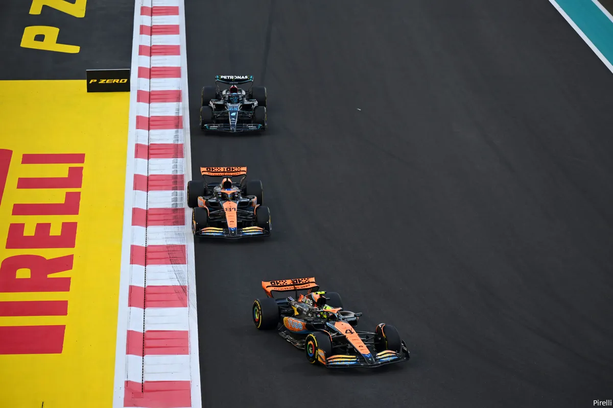 mclaren abu dhabi lando norris oscar piastri george russell sunday yasmarina 2023