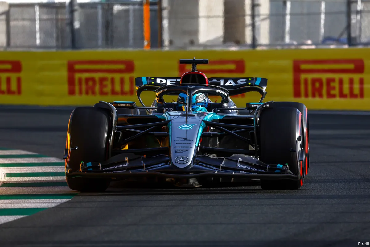 george russell mercedes w15 saoedi arabie 1