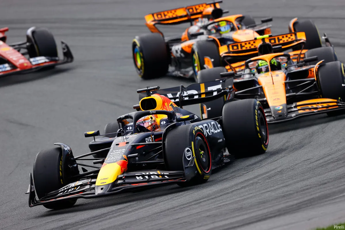 pirelli max verstappen red bull racing lando norris mclaren oscar piastri gp nederland zondag 2024