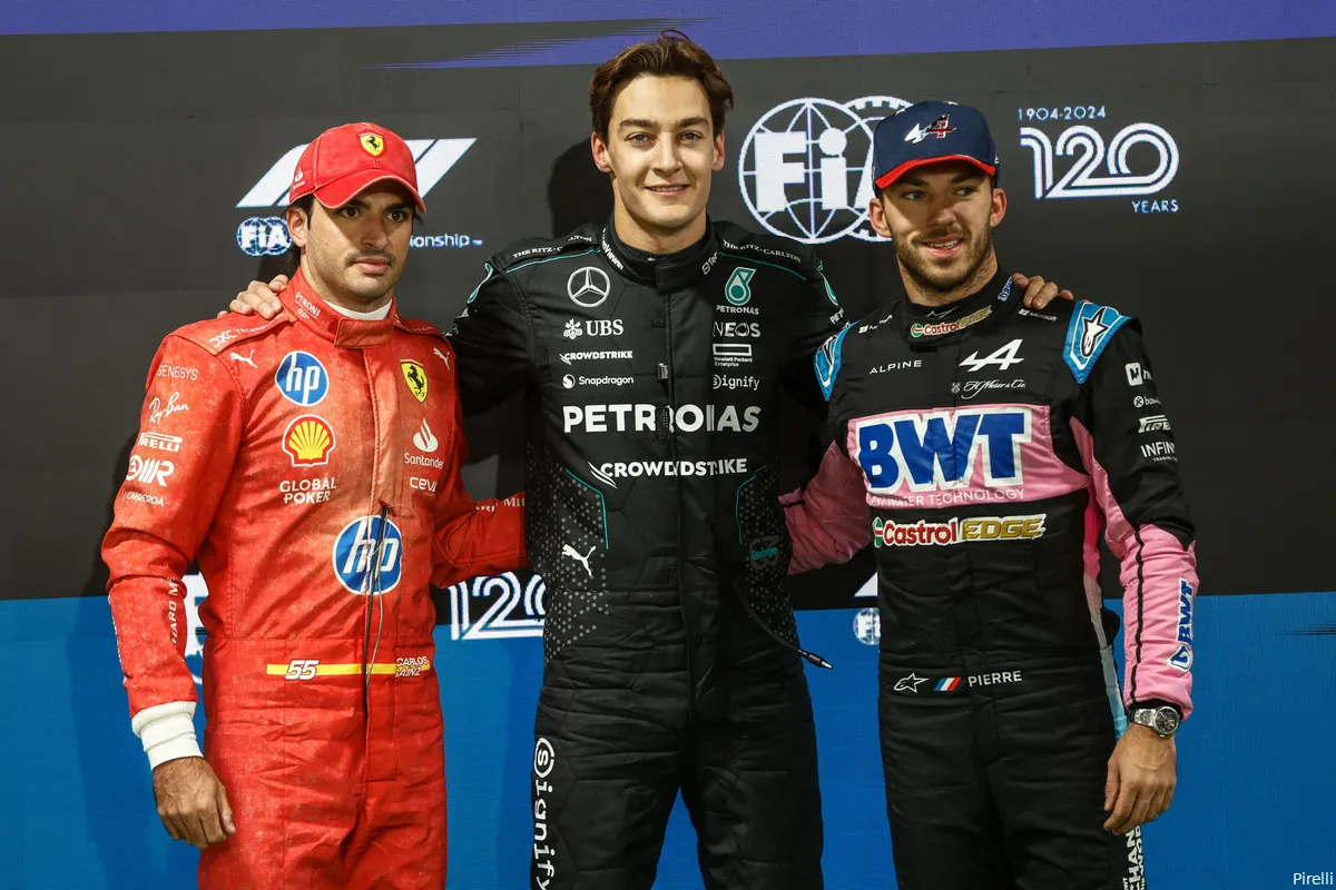 george russell carlos sainz pierre gasly 44 friday lasvegas 2024