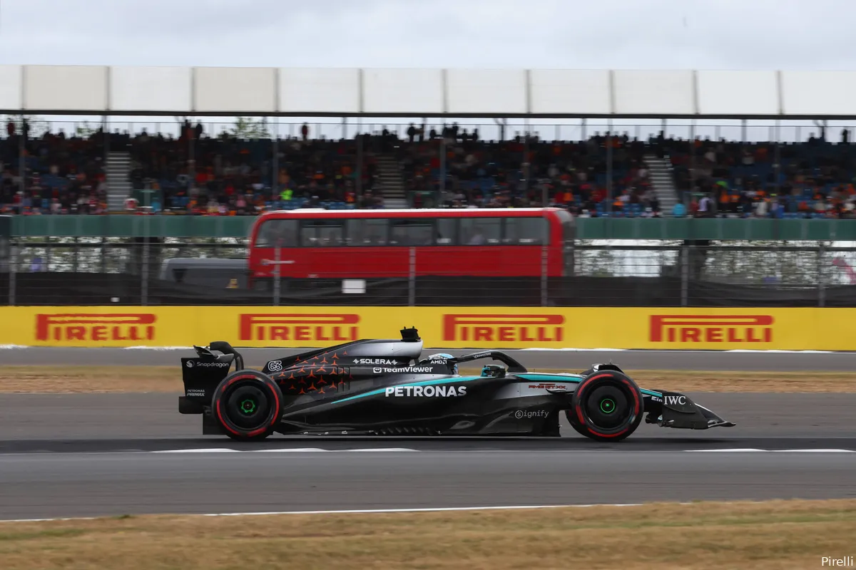george russell mercedes 5 saturday silverstone 2025