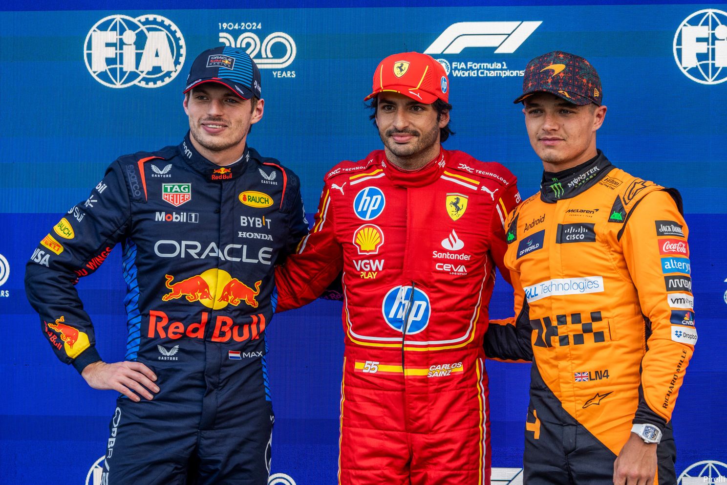 max verstappen carlos sainz lando norris top drie mexico zaterdag