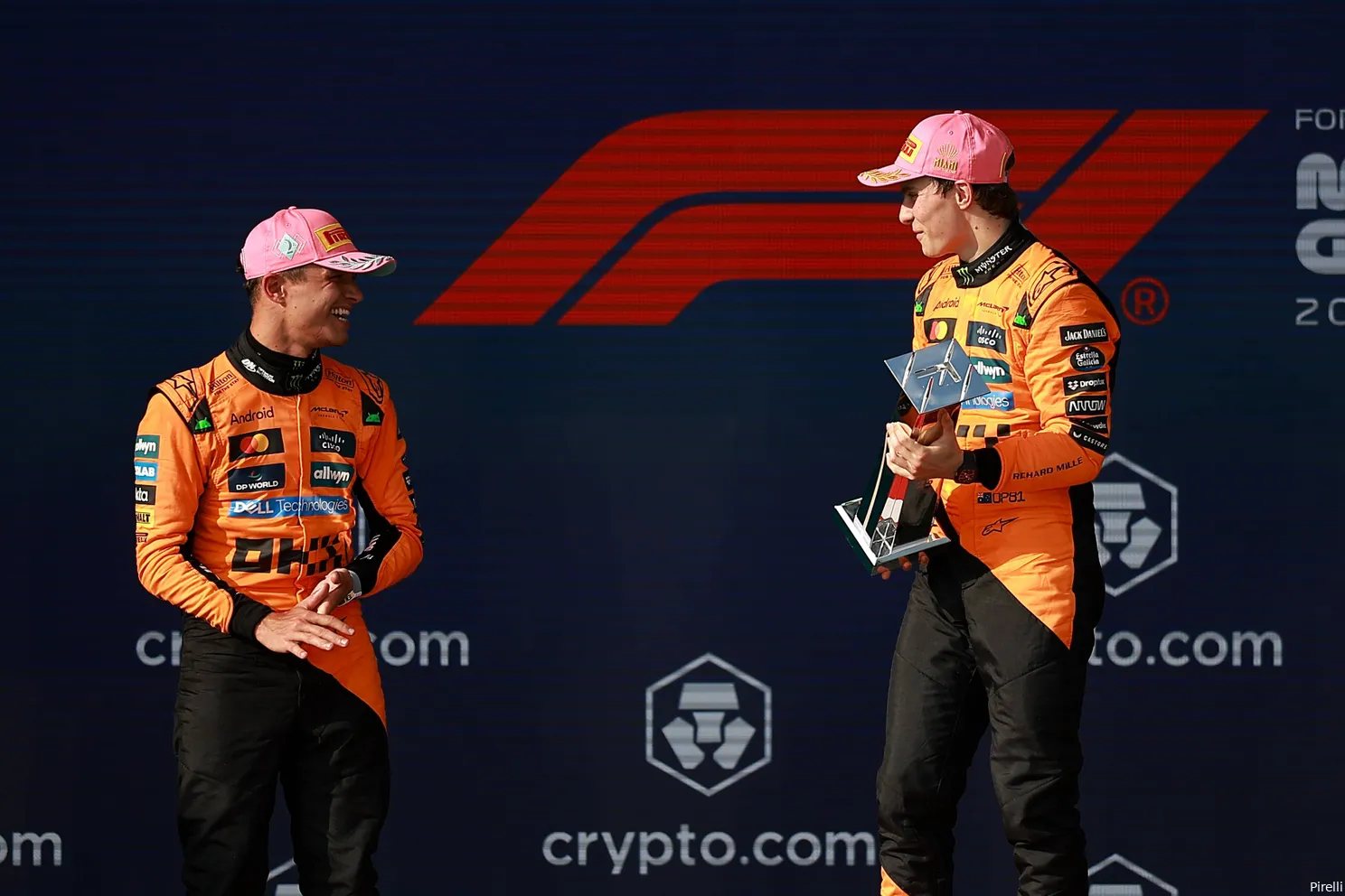 pirelli mclaren oscar piastri lando norris miami gp 2025 zondag podium