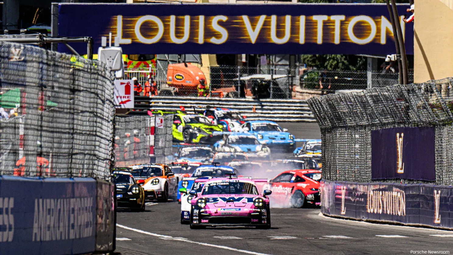 Porsche Supercup Monaco | De Haan all-in na megastartcrash, Schouten laat visitekaartje achter