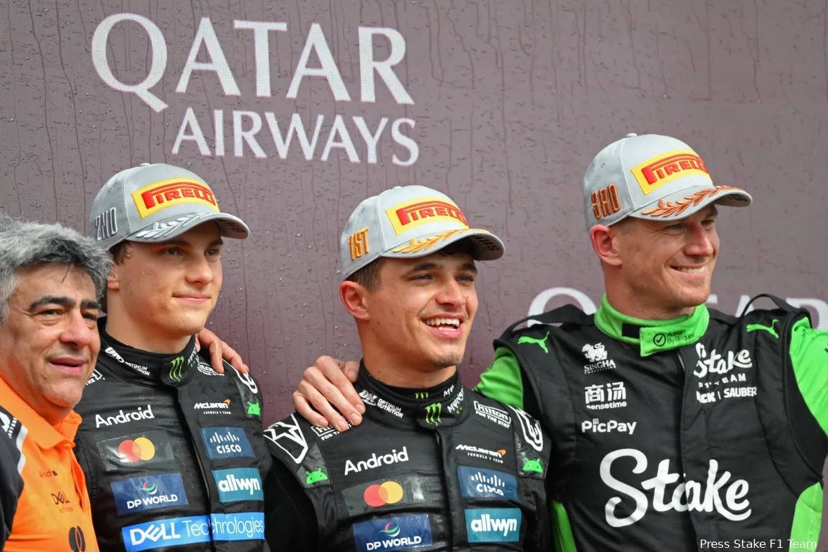 nico hulkenberg stake sauber mclaren oscar piastri lando norris gp groot brittannie 2025 podium 3