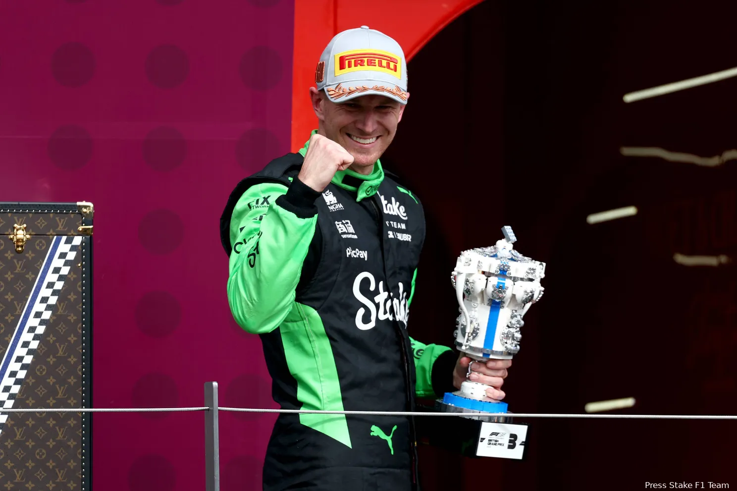 nico hulkenberg stake sauber gp groot brittannie 2025 podium