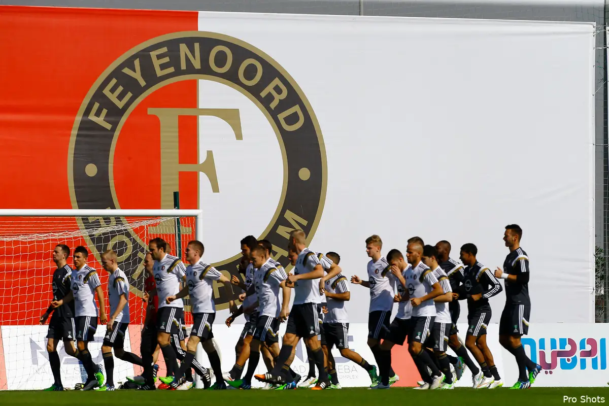 Feyenoord besluit eerste trainingsdag met een stevige sessie