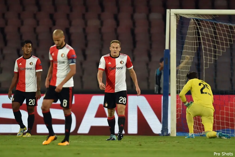 Feyenoord ook onderuit tegen SSC Napoli