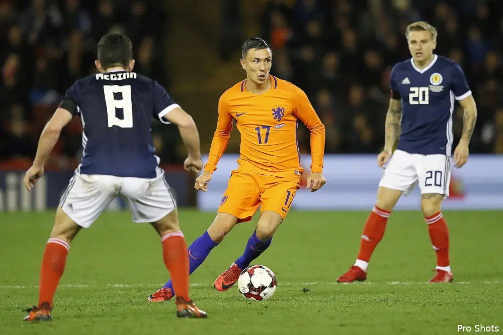 Vermoedelijke opstelling Oranje: Berghuis in de basis