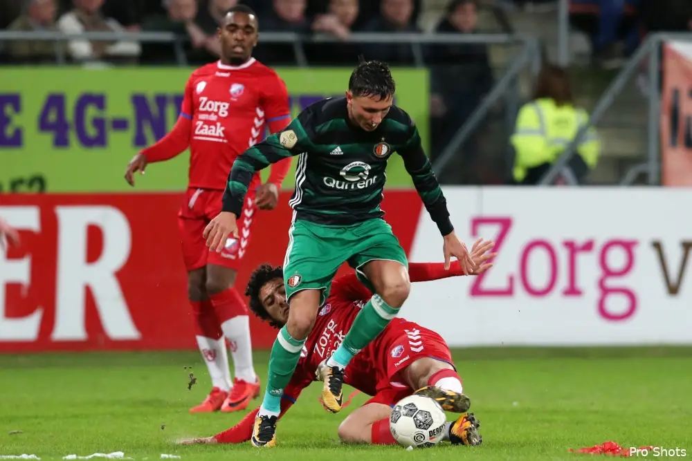 Feyenoord morst opnieuw punten, nu bij FC Utrecht