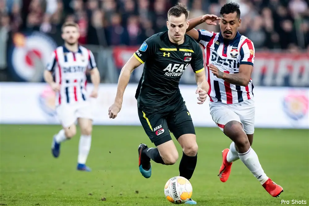 Eredivisie: AZ verspeelt drie punten tegen Willem II