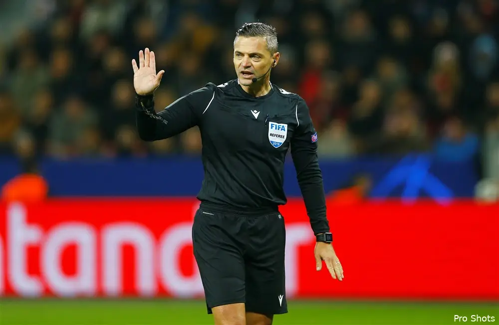 Sloveen Damir Skomina fluit Feyenoord - Rangers FC