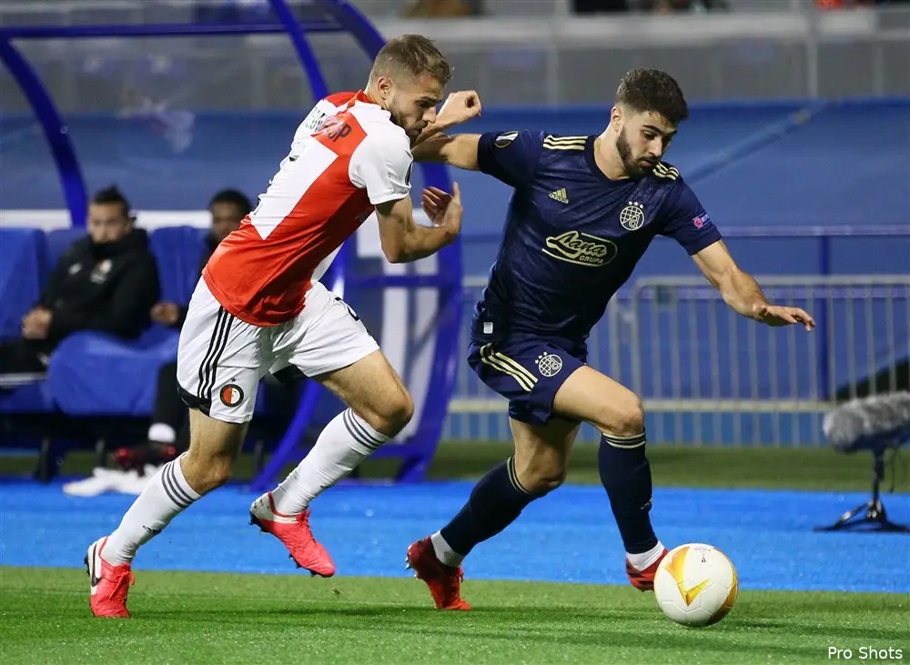 Feyenoord ondanks grote kansen niet langs Dinamo Zagreb