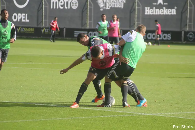 Partijspelen centraal op felle donderdagtraining