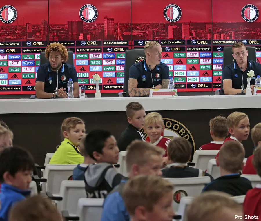 Vragenvuur voor Feyenoorders op kidspersconferentie